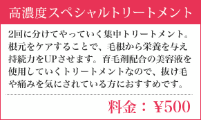 高濃度根スペシャルトリートメント